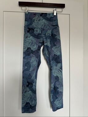 lululemon athletica Blue & Teal Swirl High-Rise Leggings